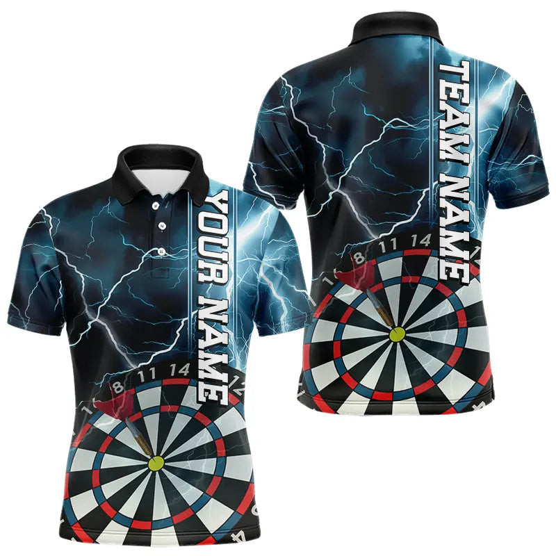 Blue Thunder Lightning Dartboard Custom Dart Quarter-Zip, Dart Team