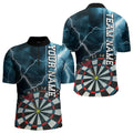 Blue Thunder Lightning Dartboard Custom Dart Quarter-Zip, Dart Team