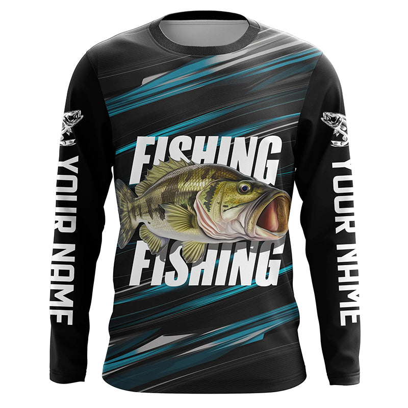 Largemouth Bass Fishing Custom Long Sleeve Tournament, Men And Women Bass Fishing