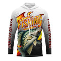 Custom Crappie Flame Fishing, Crappie Long Sleeve Fishing Fishing Gifts