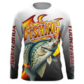 Custom Crappie Flame Fishing, Crappie Long Sleeve Fishing Fishing Gifts