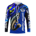 Custom Catfish Fishing Long Sleeve Tournament, Catfish Fishing Fishing Gifts | Blue