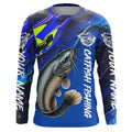 Custom Catfish Fishing Long Sleeve Tournament, Catfish Fishing Fishing Gifts | Blue