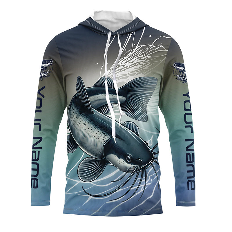 Personalized Catfish Fishing, Catfish Long Sleeve Tournament Fishing