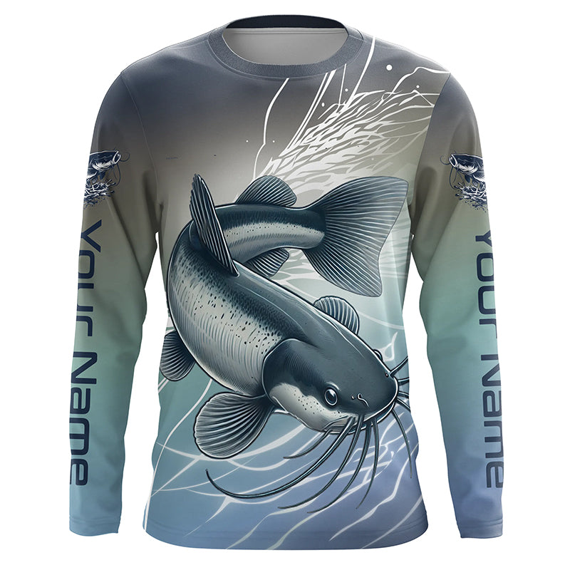 Personalized Catfish Fishing, Catfish Long Sleeve Tournament Fishing