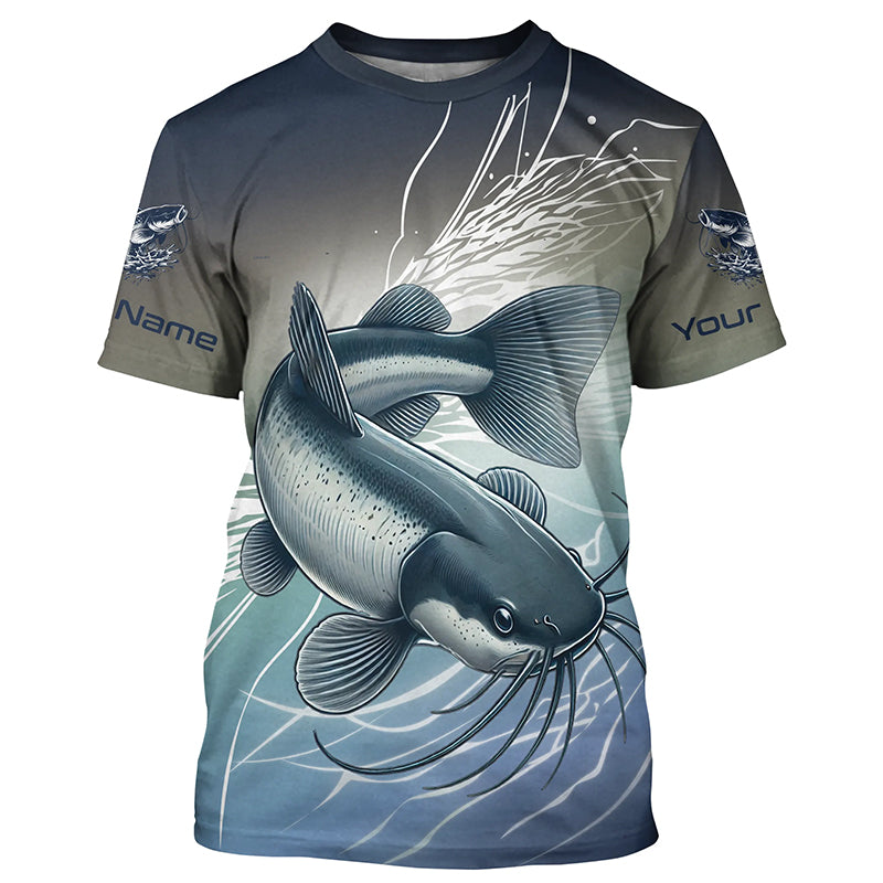 Personalized Catfish Fishing, Catfish Long Sleeve Tournament Fishing