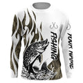 Pike Fishing Camo Tattoo Custom Long Sleeve Fishing, Pike Tournament Fishing