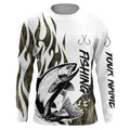 Rainbow Trout Fishing Camo Tattoo Custom Long Sleeve Fishing, Trout Tournament Fishing