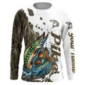 Grass Lake Camo Custom Pike Fishing Long Sleeve, Pike Tournament Fishing