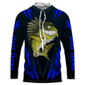 Angry Bass Fishing Custom Long sleeve Fishing, Bass fish reaper fishing | blue