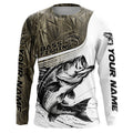 Personalized Largemouth Bass Fishing Camo Long Sleeve Fishing, Bass Fishing