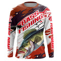 Custom Largemouth Bass Fishing, Bass Long Sleeve Tournament Fishing | Red Camo