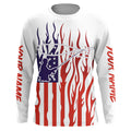 Flame American Flag Custom Flyfishing, Patriotic Fly Fishing Fisherman Fishing