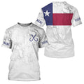 Personalized Camo Texas Flag Long Sleeve Tournament Fishing, Texas Fishing