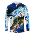 Custom Largemouth Bass Fishing, Bass Long Sleeve Tournament Fishing | Blue Camo
