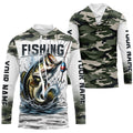 Bass Fishing Camo Custom Long Sleeve Fishing, Personalized Bass Fishing