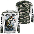 Bass Fishing Camo Custom Long Sleeve Fishing, Personalized Bass Fishing