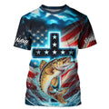 Custom Faith Walleye PatrioticTournament Fishing T, Walleye Fishing