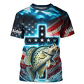 Custom Faith Crappie Patriotic Long Sleeve Hooded Tournament Fishing, Crappie Fishing