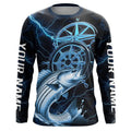 Blue Thunder Lightning Custom Striped Bass Compass Tournament Fishing T