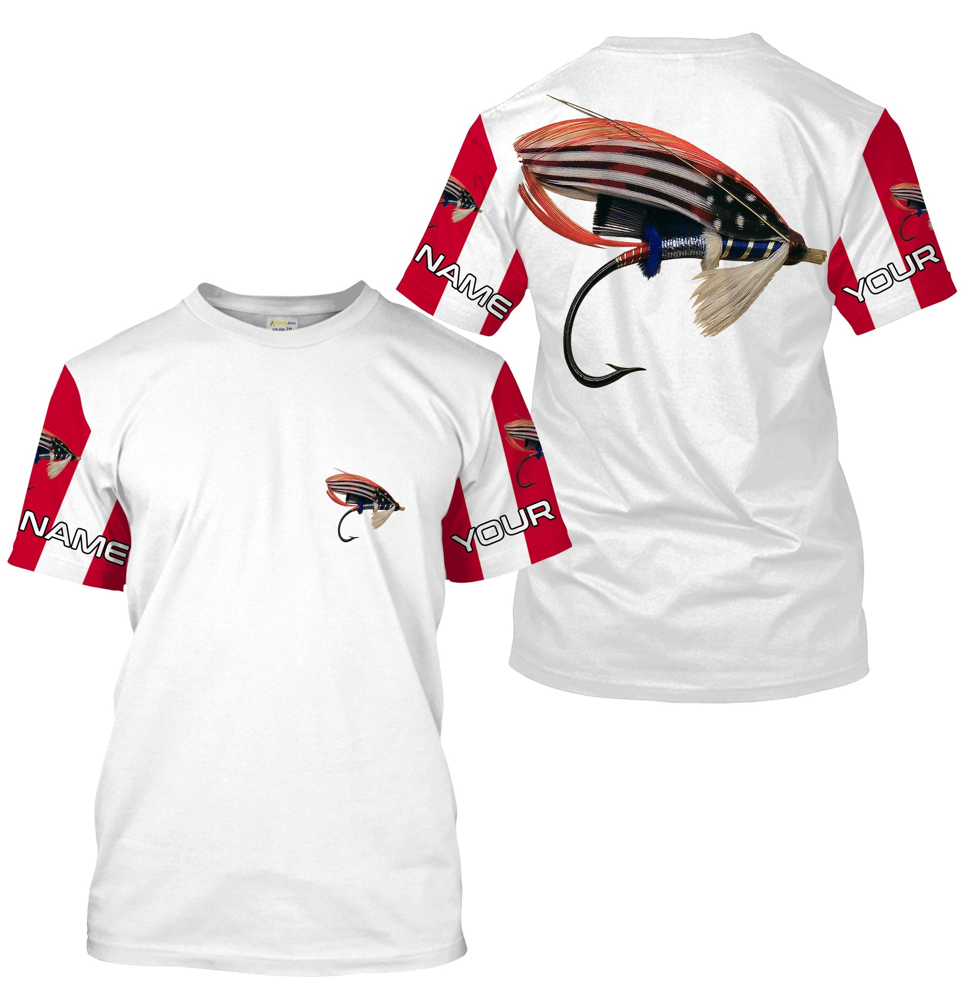 American Flag Fishing lure Patriotic Custom Fly Fishing | personalized Fishing gifts