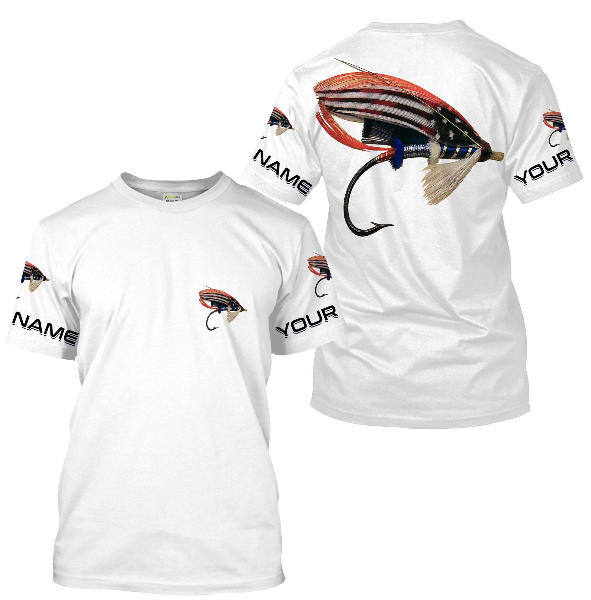 American Flag Fishing lure Custom Patriotic Fly Fishing Fishing gifts apparel