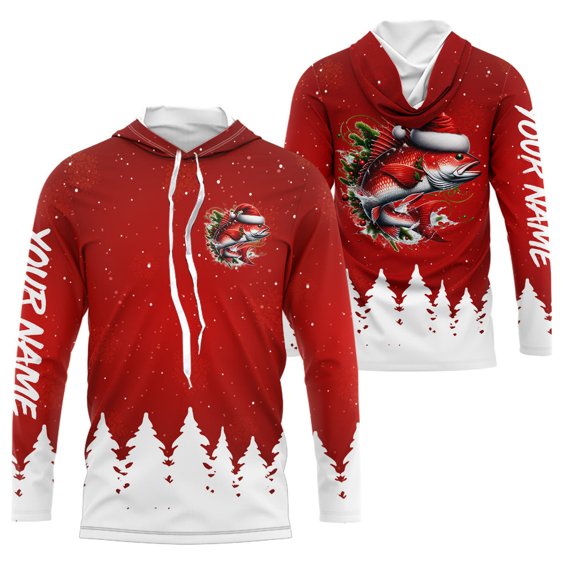 Redfish Fishing Custom Christmas Fishing, Xmas Fishing Gifts, Women And Kids