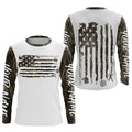 Custom Patriotic Camo Long Sleeve Hooded Fishing, American Flag Fishing Tools