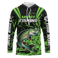 Customized Musky Fishing Long Sleeve Tournament, Muskie Fishing Gifts For Fisherman | Green