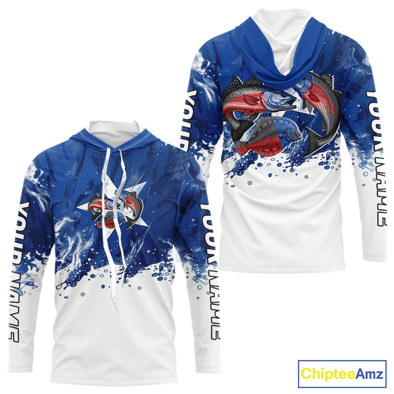 Custom Texas Flag Texas Slam Redfish, Trout, Flounder UV Protection Fishing T-Shirts