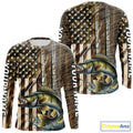 Custom Patriotic Camouflage American Flag Fishing Rod Walleye Fishing T-Shirts