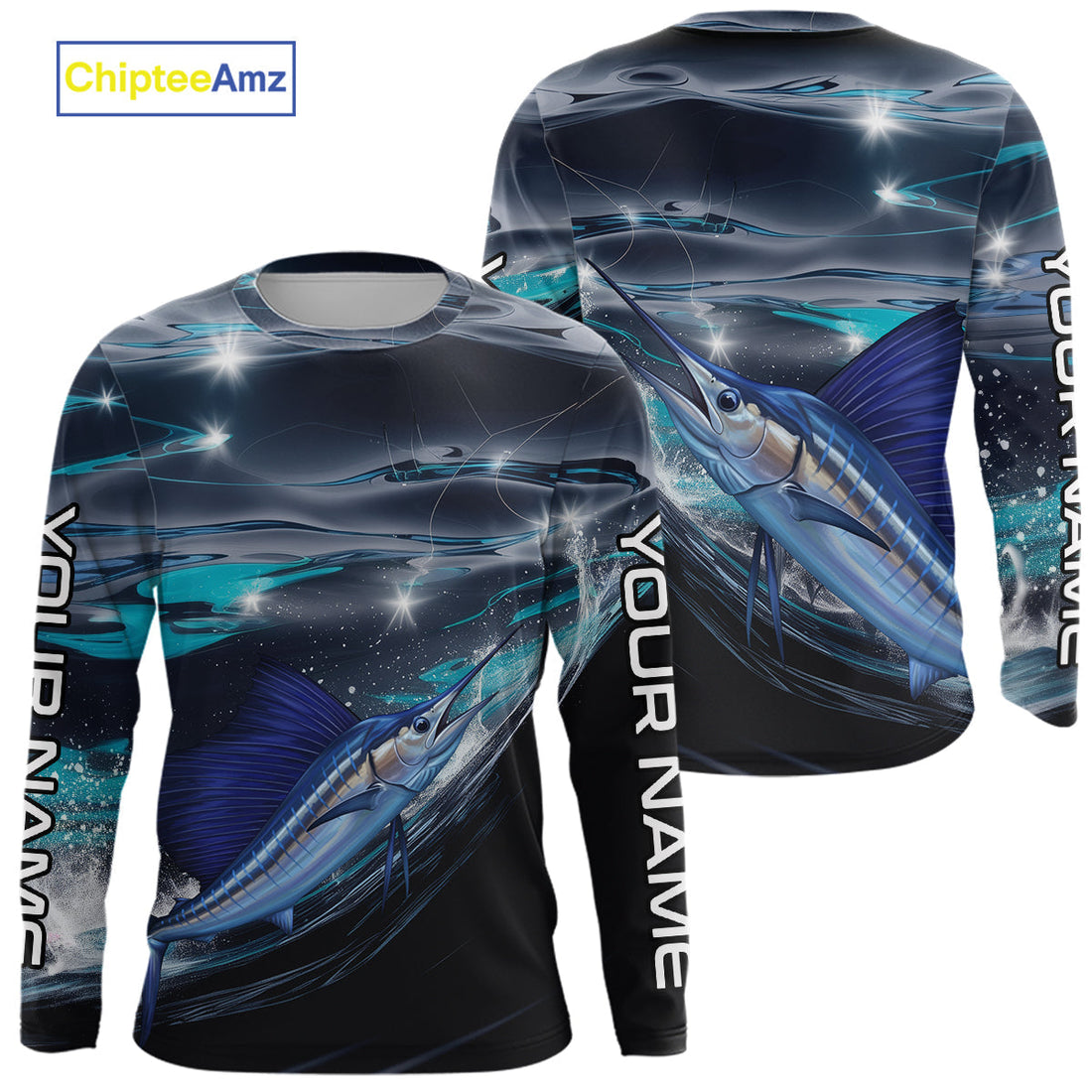 Custom Sailfish Fishing Saltwater Performance Fishing T-Shirts