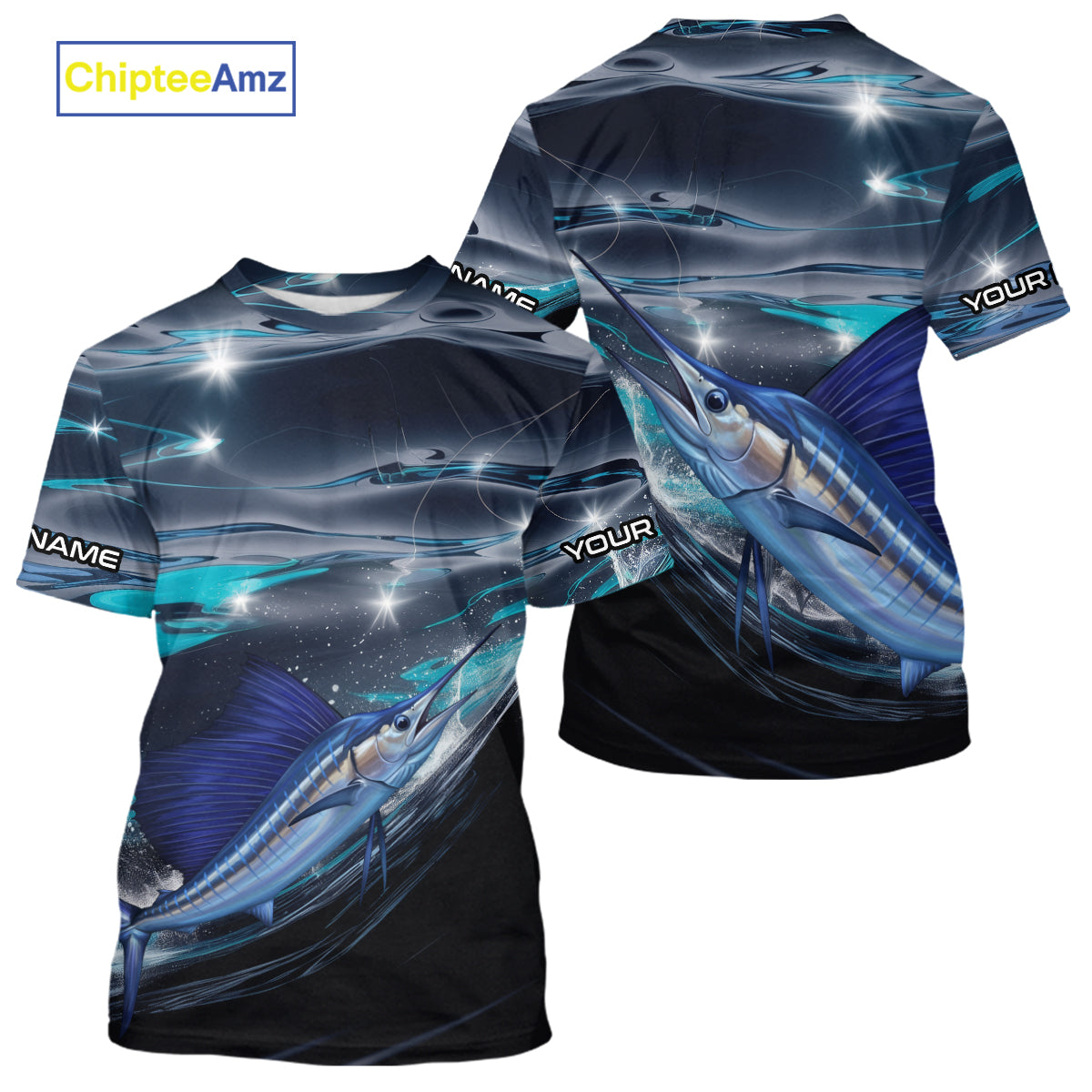 Custom Sailfish Fishing Saltwater Performance Fishing T-Shirts