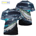 Custom Chinook King Salmon Fishing Saltwater Performance Fishing T-Shirts