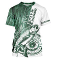 Custom Green Grass Camo Trout Fly Fishing Long Sleeve Hooded, Fly Reel Fishing