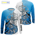 Custom Blue Camo Faith Largemouth Bass Long Sleeve Hooded Tournament Fishing