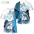 Personalized Sailfish Fishing Saltwater Performance Fishing T-Shirts With Name