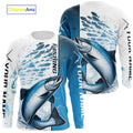 Personalized Chinook Salmon Fishing Saltwater Performance Fishing T-Shirts