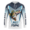 Personalized Largemouth Bass fishing Tournament Long Sleeve Fishing, Bass Fishing | Blue NQS9224