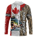 Bass Fishing Canada Flag Camo Custom name All over print - personalized fishing gifts NQS541