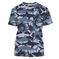 Shark fishing camo UV protection customize name long sleeves fishing UPF 30+, fishing, women, kid NQS2190