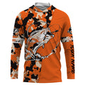 Custom Name bass fishing tattoos Camouflage Orange Performance Fishing, Bass Fishing NQS2479