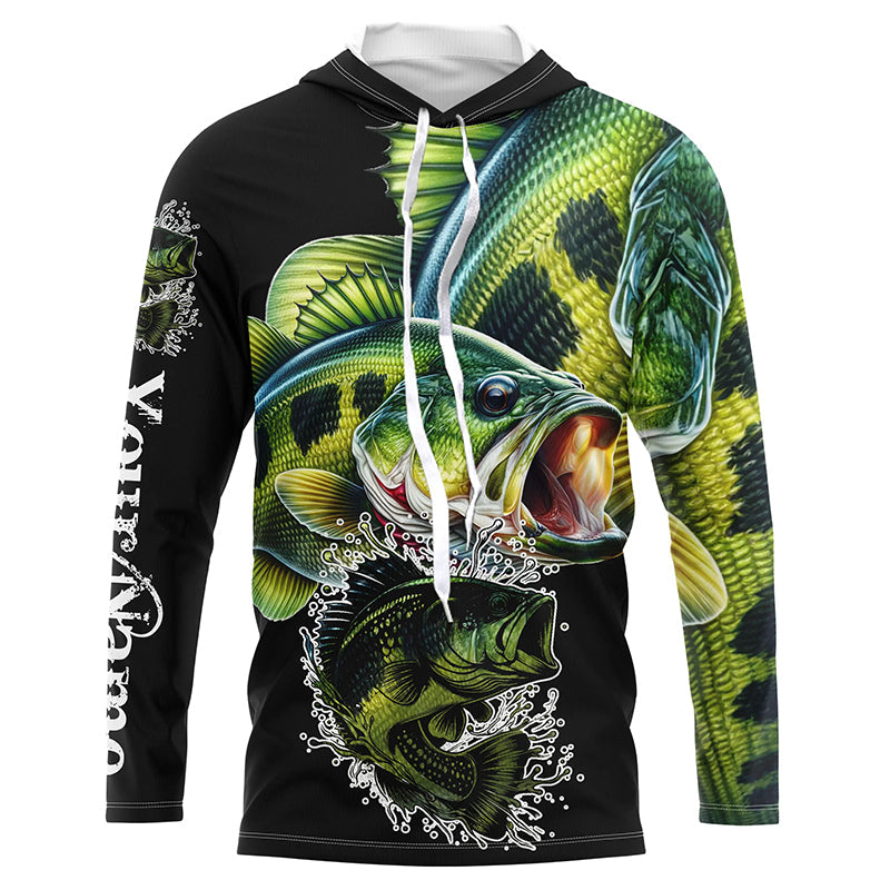 Largemouth Bass Fishing Customize Name long sleeves fishing NQS1795