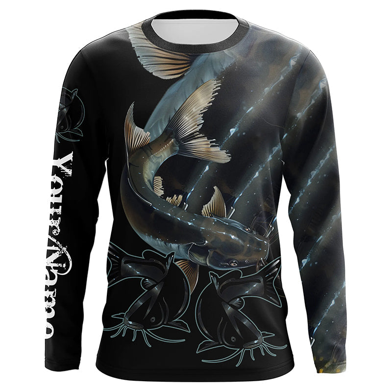 Catfish Fishing Customize Name long sleeves fishing, catfish fishing NQS1796