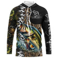 Largemouth bass Fishing Camo Customize Name 3D All Over print personalized fishing apparel NQS441