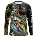 Largemouth bass Fishing Camo Customize Name 3D All Over print personalized fishing apparel NQS441