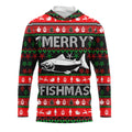 Merry Fishmas funny ugly Christmas salmon fishing long sleeves Christmas gift NQS2350
