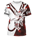 Fish hook skull reaper red camo fish on sun protection performance custom long sleeve fishing NQS3568