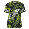 Green Camo fishing Fish hook skull Custom Name sun protection long sleeve fishing NQS3905