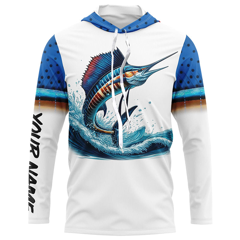 Sailfish Fishing Scales Custom long sleeve Fishing, personalized Sailfish fishing apparel NQS579